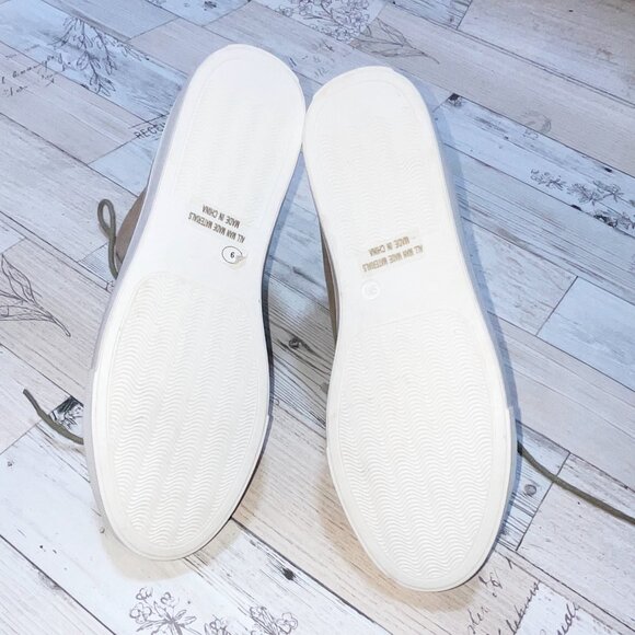 Guilty Soles Jenna Tan Vegan Suede High Top Sneaker - Picture 5 of 5